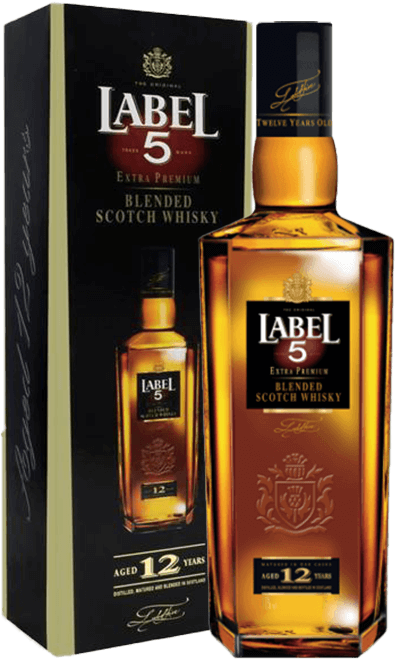 Whisky Label 5 Extra Premium 12 Anos