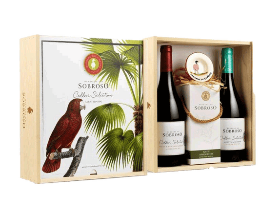 Conjunto Herdade Sobroso Cellar Tinto/wit + Olijfolie + glas