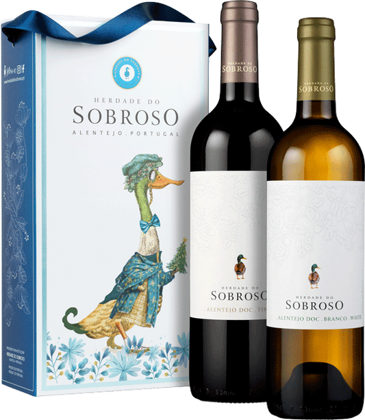 Conjunto Sobroso Tinto & Branco